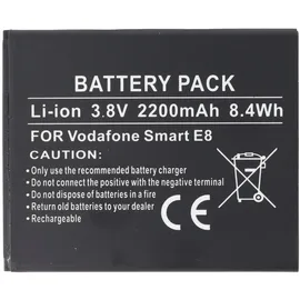 AccuCell Akku passend für Vodafone Smart E8 Akku Li3822T43P4h736040, VFD510 Li-Ion, 3,8V, 2200mAh, 8,4Wh