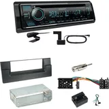 Kenwood KDC-BT760DAB Bluetooth DAB USB Einbauset für BMW 5er E39 bis 09/2000
