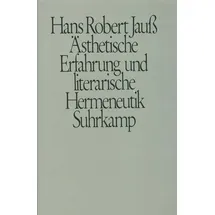 Suhrkamp Ästhetische Erfahrung und literarische Hermeneutik