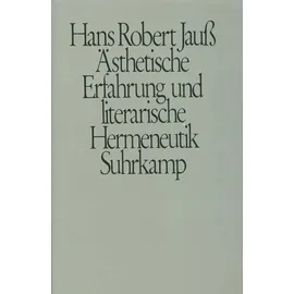 Suhrkamp Ästhetische Erfahrung und literarische Hermeneutik