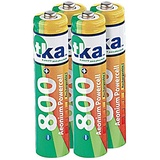 tka Köbele Akkutechnik Akku Telefon: 800 mAh Hybrid-Akku AAA Micro Aeonium-Powercell 4er-Set (Batterien für Telefon, Akkus, wiederaufladbare)