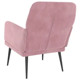 vidaXL Einzelsessel Samt 62 x 79 x 79 cm rosa