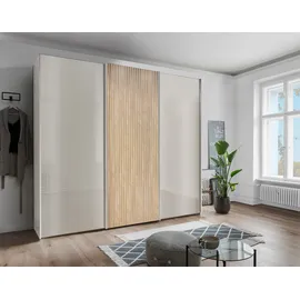 Wiemann Schwebetürenschrank WIEMANN "Denver", beige (champagner, dekor), B:222,6cm H:236cm T:67cm, Floatglas, Holzwerkstoff, Schränke, Schwebetürenschrank, hochwertige Beschläge
