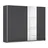 261 x 210 x 59 cm Grau/Schwarz