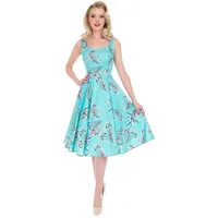 Hearts & Roses London Swing Kleid Sandra Floral Vintage Rockabilly Retro, Größe:XL - XL