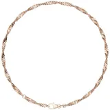FIRETTI Fußkette FIRETTI "Schmuck Geschenk Silber 925 Körperschmuck Gold o. Rosè Singapurkette", rosa (roségoldfarben), Fußketten, Damen, Silber 925 (Sterlingsilber), Made in Germany