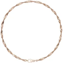 FIRETTI Fußkette FIRETTI "Schmuck Geschenk Silber 925 Körperschmuck Gold o. Rosè Singapurkette", rosa (roségoldfarben), Fußketten, Damen, Silber 925 (Sterlingsilber), Made in Germany