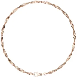 FIRETTI Fußkette FIRETTI "Schmuck Geschenk Silber 925 Körperschmuck Gold o. Rosè Singapurkette", rosa (roségoldfarben), Fußketten, Damen, Silber 925 (Sterlingsilber), Made in Germany
