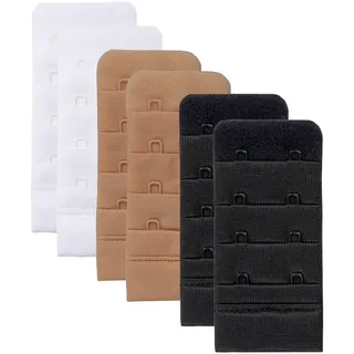 Skin Wrap Accessories BH Verlängerung 2er-Set BH Verschluss Erweiterung Bra Extender BH Verschluss Verlängerung 1er, 2er oder 3er Haken in Schwarz Weiß Haut - Einheitsgröße
