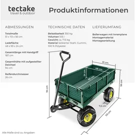 Tectake Bollerwagen grün