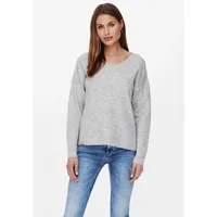 Only Strickpullover »ONLCAMILLA V-NECK L/S PULLOVER KNT NOOS« ONLY light grey melange