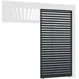 Weide Horizontale Lamellenwand für Weide Pergola 1,13m in Anthrazit aus Aluminium