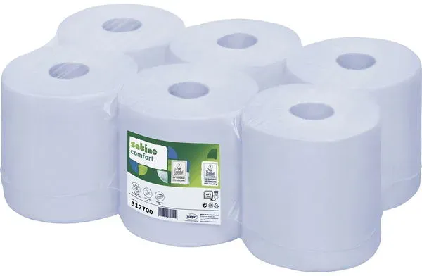 Papierhandtuch-Rolle blau 200 mm 2-lagig Packungsinhalt 6 Rollen