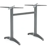 Natur24 Tischgestell Aluminium Eisengrau