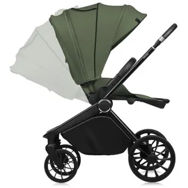 lionelo MIKA PLUS 3-in-1 Buggy 0-48 Monate bis zu 22 kg Babywagen bis zu 9 kg Kindersitz Babytrage bis zu 13 kg, Rückenlehne verstellbar, Dämpfung, 360° Räder, XXL-Verdeck