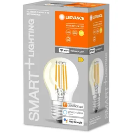 LEDVANCE SMART+ WiFi Filament Mini Bulb Dimmable Intelligentes Leuchtmittel mit 4 W (470Lumen)ersetzt 60 W Glühbirne,dimmbar,warmweiß ,kompatibel mit Alexa,google oder App,Lampen im1er-Pack
