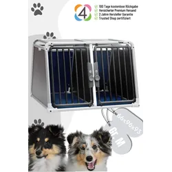 4pets Dog Box ECO 22 L Black Hundebox für 2 Hunde