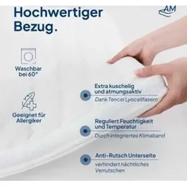 AM Qualitätsmatratzen 7-Zonen Deluxe Gelschaum-Topper 140 x 200 cm