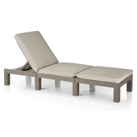 ALLIBERT Daytona Sonnenliege 195 x 65 x 22 cm cappuccino