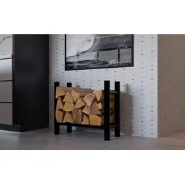 CLP Kaminholzständer Medya Metall 30 x 60 x 60 cm Schwarz