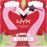 NYX Professional Makeup 12 Days of Kissmas Mini-Adventskalender, 12 Tage Lippen-Make-up mit festlichen Nuancen