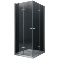 Home Systeme Eckdusche VIGO Duschkabine Dusche Duschwand Duschabtrennung Duschtür Glas ESG, BxT: 80x80 cm 80 cm x 180 cm x 80 cm