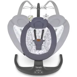 lionelo Ralf 2in1 Babywippe und Liegestuhl, Fernbedienung, 12 Melodien, zwei Schaukelrichtungen, 5 Schaukelgeschwindigkeiten, Sperrung, Rückenlehnenverstellung, Timer, leiser Betrieb