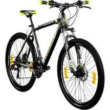 Galano 27,5 Zoll 650B MTB Toxic Mountainbike Scheibenbremsen Shimano (schwarz/grün, 51 cm