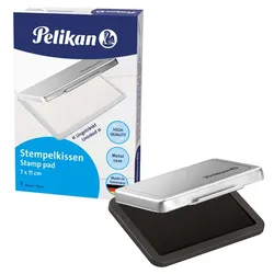 Pelikan Stempelkissen, Metallgehäuse, schwarz
