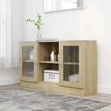 SECOLI vitrinenschrank buffetschrank Sideboard küche wohnzimmerschrank küchenbuffet buffetschrank küchenunterschrank-Sonoma Eiche