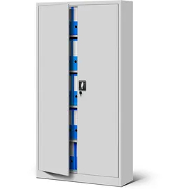 Jan Nowak - Büroschrank C001 Aktenschrank Lagerschrank Mehrzweckschrank Metallschrank 4 Fachböden