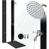 AREBOS Solardusche mit Bodenplatte Gartendusche Pooldusche Außendusche 35 L