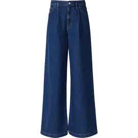 Comma, Jeans mit Extra Wide Leg und Bundfalten - blau - 36/LONG