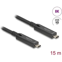 DeLock USB-C 15 m Schwarz