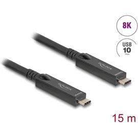 DeLock USB-C 15 m Schwarz