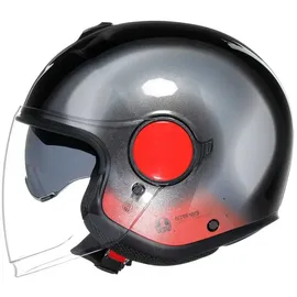 AGV Eteres Levanto Jethelm, schwarz-rot-silber, Größe 2XL
