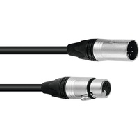  DMX Kabel XLR 5pol 1m sw Neutrik Audio Kabel
