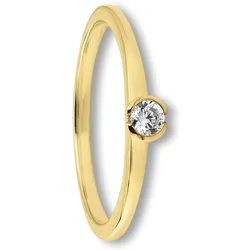 Goldring ONE ELEMENT "Zirkonia Ring aus 333 Gelbgold" Gr. 56, gold, Fingerringe, Damen, 56,mit Zirkonia, Gelbgold 333, Damen Gold Schmuck