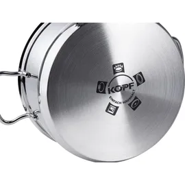 Kopf Merkur Topf-Set 6-tlg. 4 x Fleischtopf + Stielkasserolle + Bratpfanne