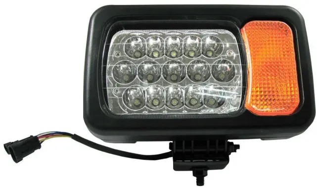 Linker Scheinwerfer, 16-LED, Abblend-/Fernlicht, Blinker, Reflektor, geeignet für Traktor, Mähdrescher, Bagger usw.