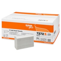 Papierhandtücher Save Plus , 21,5 x 21 cm, 2-lagig, weiß 081543-02 , 1 Karton = 15 Packungen à 200 Tücher = 3000 Tücher