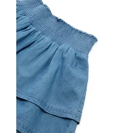Tom Tailor TOM TAILOR, Mädchen, Gr. 92/98, mid stone bright blau denim, Denim/Jeans, Obermaterial: 100% Baumwolle, unifarben, A-Linie extrakurz, Röcke Jeansrock, mit elastischem Bund