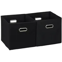 Relaxdays 4 x Aufbewahrungsbox, Regalkorb ohne Deckel, Faltkiste mit