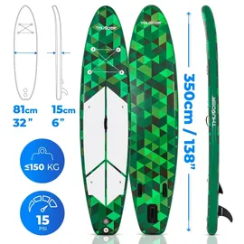 Thunder SUP Board 350 x 81 x 15 cm Grün/Schwarz