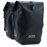 acid Travlr Pure 20/2 Fahrrad Gepäckträgertasche Set schwarz