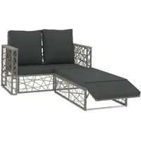 vidaXL Garten-Lounge-Set 2-tlg. grau 46812