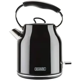Bourgini Nostalgischer Wasserkocher Deluxe 1,7 l Schwarz