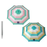 BigBuy Strandschirm Ø 220 cm Gestreift