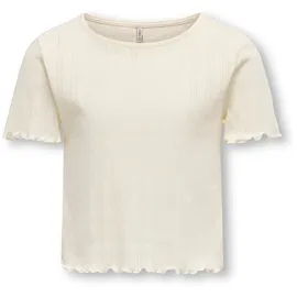 Only T-Shirt Kogcarlotta Life S/S Top JRS Noos, Cloud Dancer, 146-152 EU