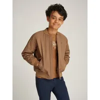 Tommy Hilfiger Bomberjacke TWILL BOMBER JACKET mit Logo-Patch braun